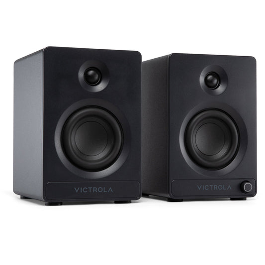 Victrola Tempo Bookshelf Speakers - Black