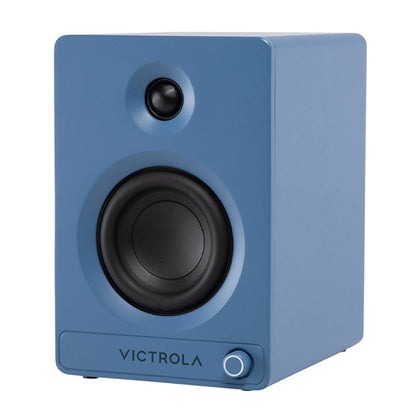 Victrola Automatic Turntable + Victrola Tempo Bookshelf Speakers Bundle - Blue
