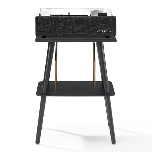 Victrola Eastwood II Turntable - Black + Turntable Stand Bundle - Black