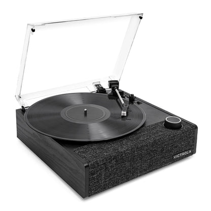 Victrola Eastwood II Turntable - Black + Turntable Stand Bundle - Black