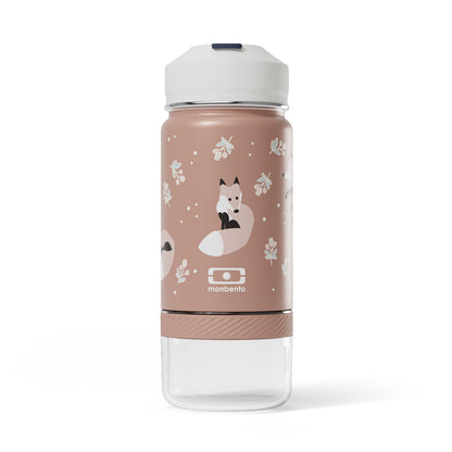Monbento Twisty Kids Water Bottle with Snack Container-  Fox