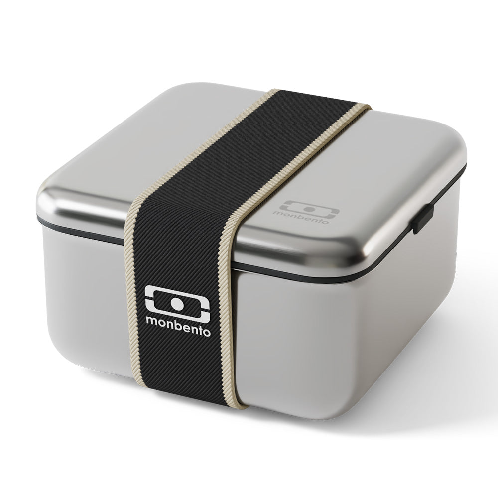Monbento Mb Sense L The microwave-Safe Metal Lunch Box - Black Onyx