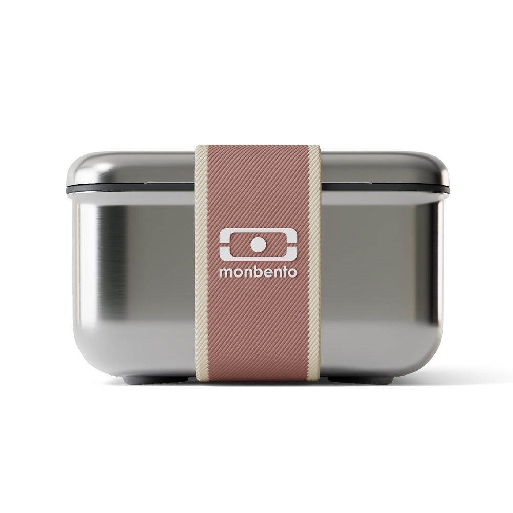 Monbento Mb Sense L The Microwave-Safe Metal Lunch Box - Pink Moka
