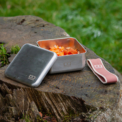 Monbento Mb Sense L The Microwave-Safe Metal Lunch Box - Pink Moka