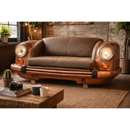 Jupiter Upcycled Car Front Leather Sofa 160cm