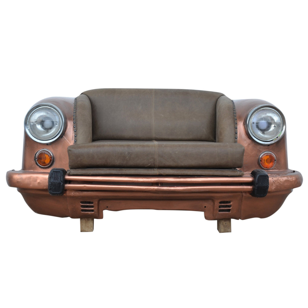 Jupiter Upcycled Car Front Leather Sofa 160cm