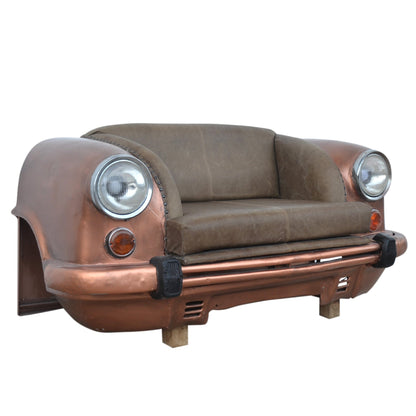 Jupiter Upcycled Car Front Leather Sofa 160cm