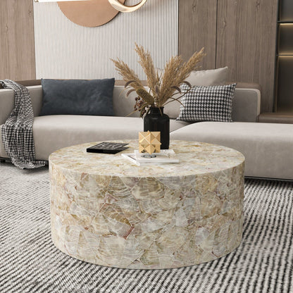 Kalinda Mother of Pearl Inlay Square Coffee Table 92cm