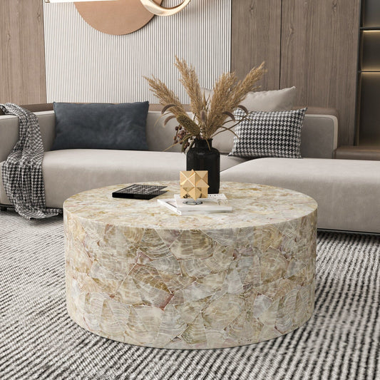 Kalinda Mother of Pearl Inlay Square Coffee Table 92cm