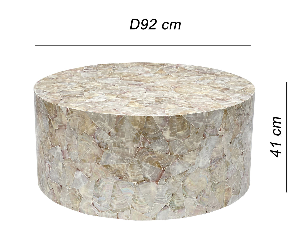 Kalinda Mother of Pearl Inlay Square Coffee Table 92cm