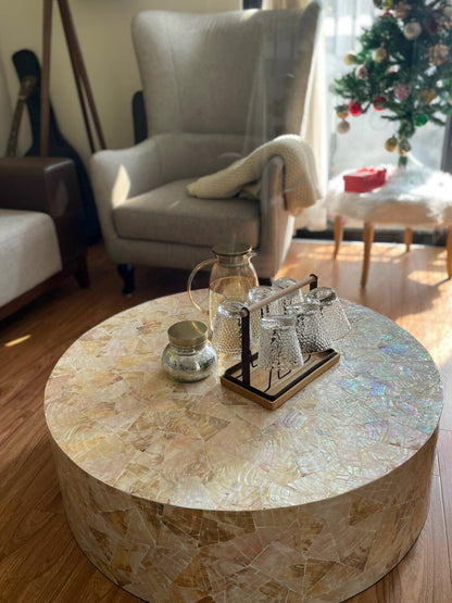 Kalinda Mother of Pearl Inlay Square Coffee Table 92cm