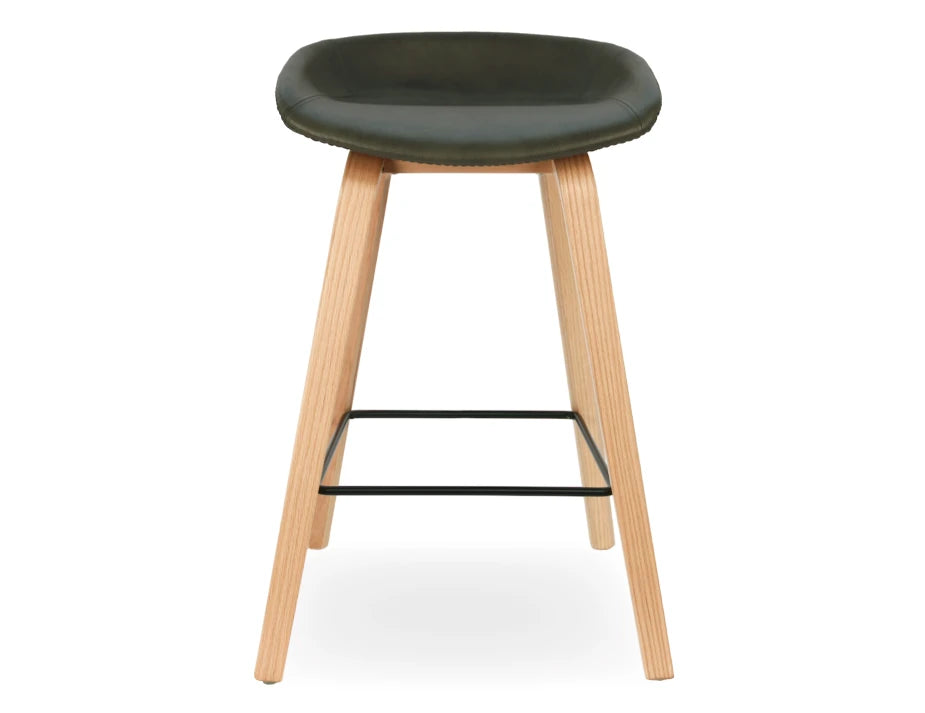 Kobe Stool - Natural - Vintage Green Seat