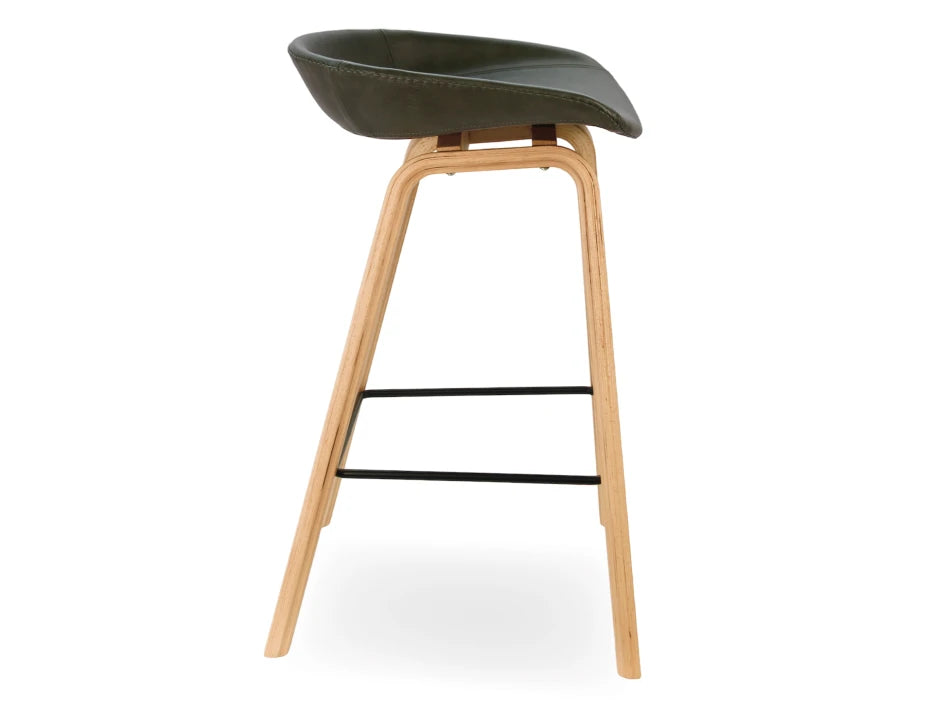 Kobe Stool - Natural - Vintage Green Seat