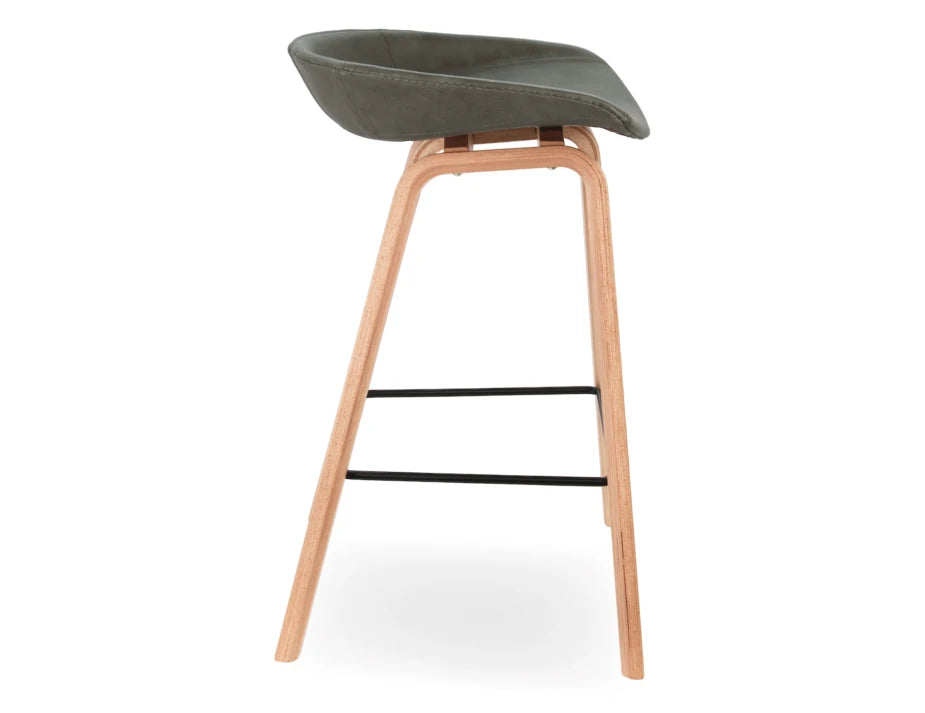 Kobe Stool - Natural - Vintage Grey Seat