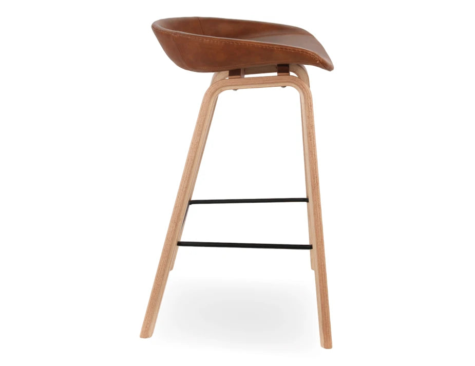 Kobe Stool - Natural - Vintage Tan Seat