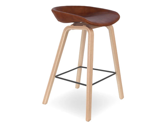 Kobe Stool - Natural - Vintage Tan Seat