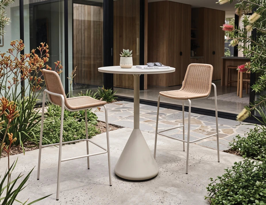 Kora High Bar Table - Outdoor - Latte - Dune Ceramic Top