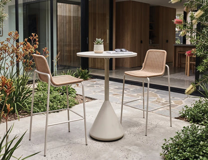 Kora High Bar Table - Outdoor - Latte - Dune Ceramic Top