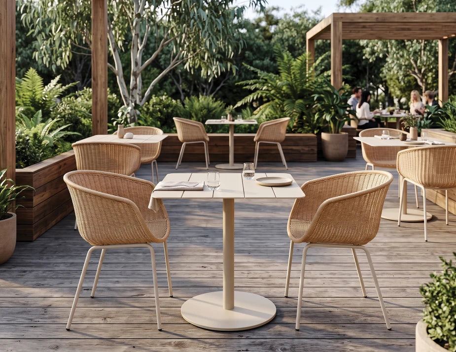 Roku Cafe Table - Outdoor - Latte