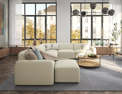 Atticus Modular Sofa Section - Left Arm - Ivory Cream