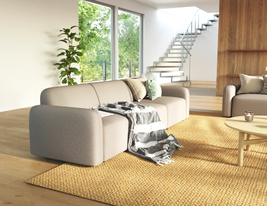 Atticus Modular Sofa - 3 Seater - Oyster Grey