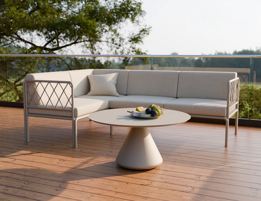 Kora Coffee Table 90cm Dia - Outdoor - Latte