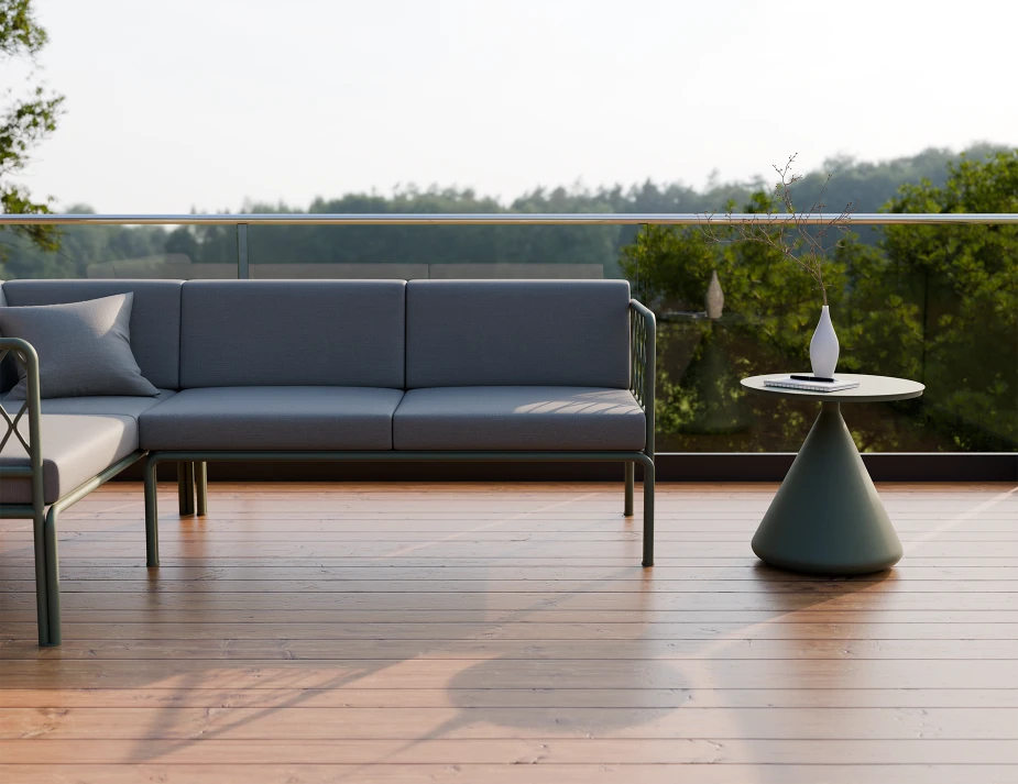 Kora Side Table - Outdoor - Eucalyptus Green