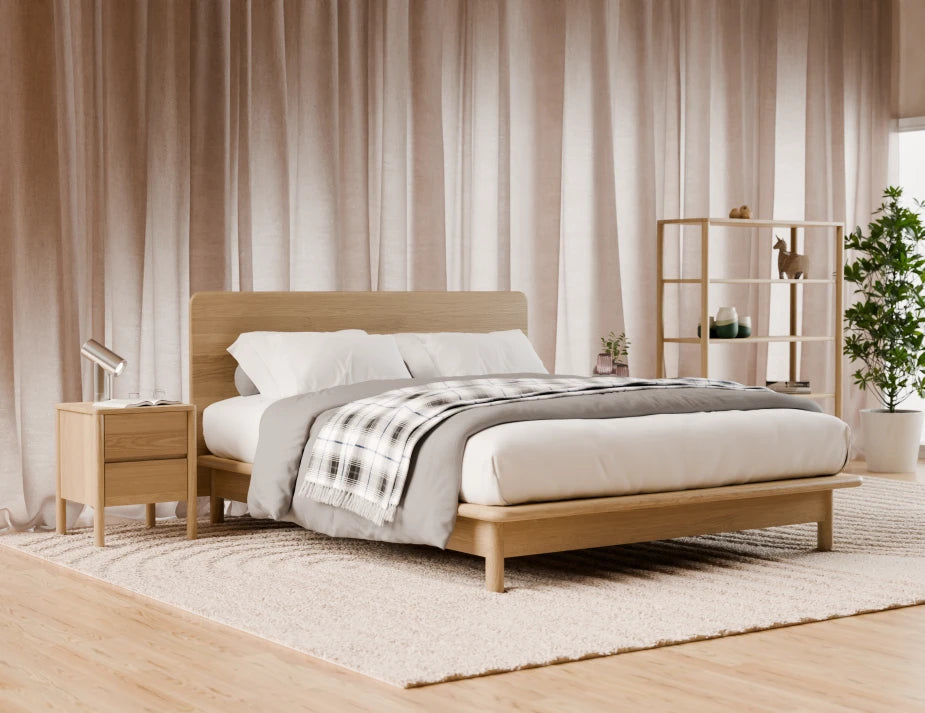 Nordica Bed Frame - Solid Oak