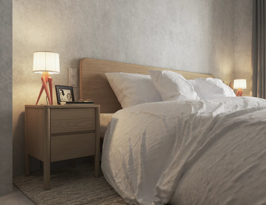 Nordica Bed Frame - Solid Oak - Queen
