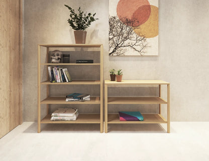 Nordica Small Bookshelf - 2 Tier - Solid Oak