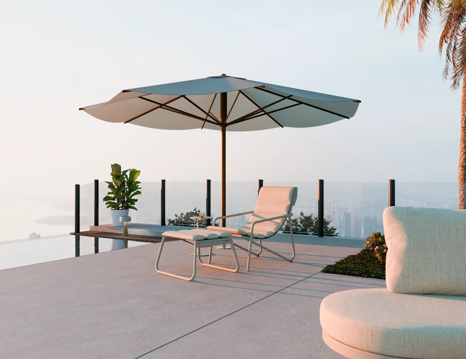 Paloma Footrest - Outdoor - Latte