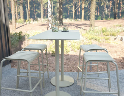 Roku Rectangle High Bar Table - Outdoor - Latte