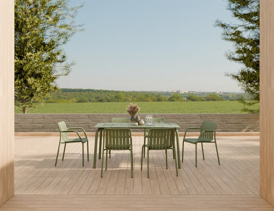 Roku Armchair - Outdoor - Eucalyptus Green