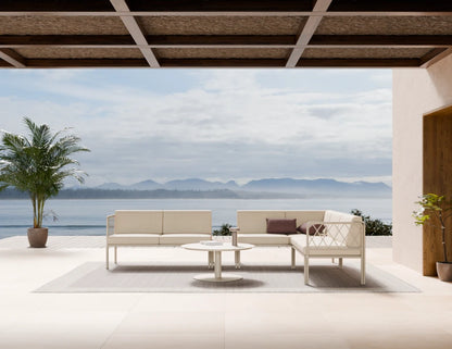 Seville Config J Corner Sofa - Latte - Outdoor