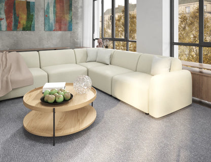Atticus Modular Sofa Section - Armless - Ivory Cream