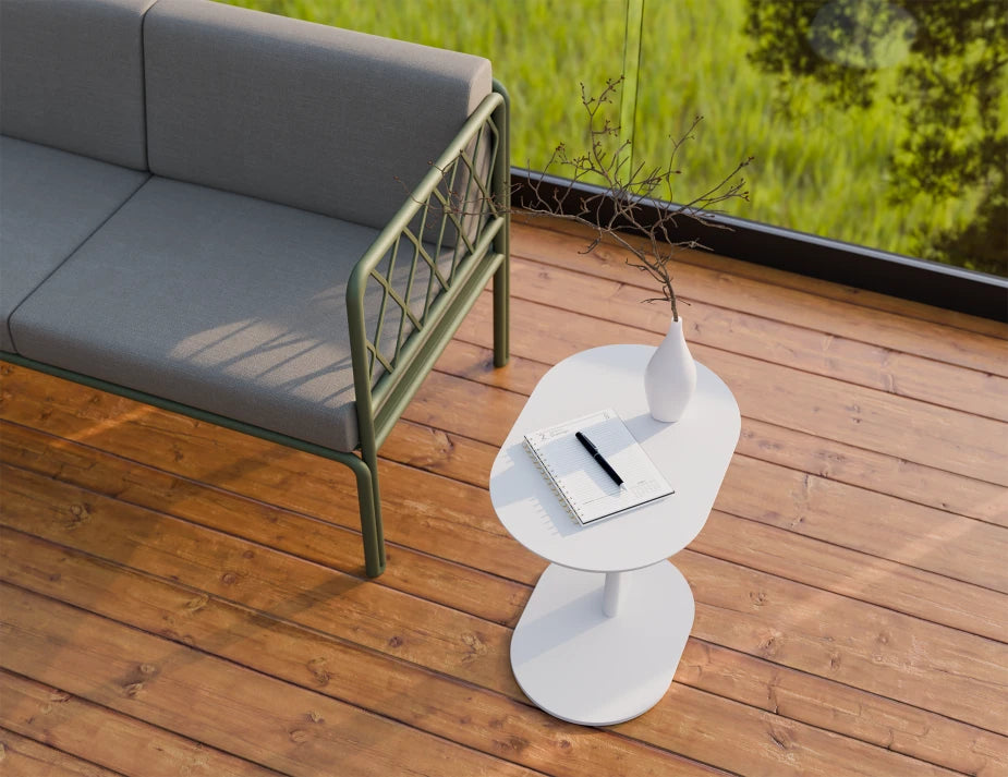 Deck Side Table - Outdoor - White