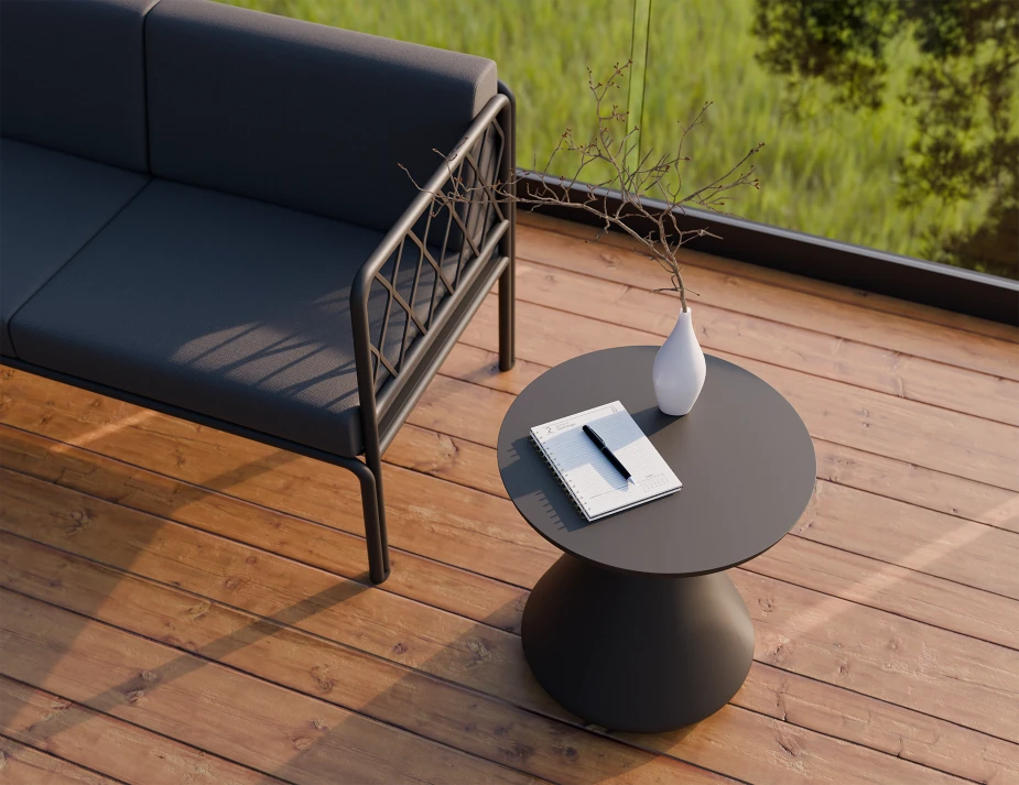 Kora Side Table - Outdoor - Charcoal