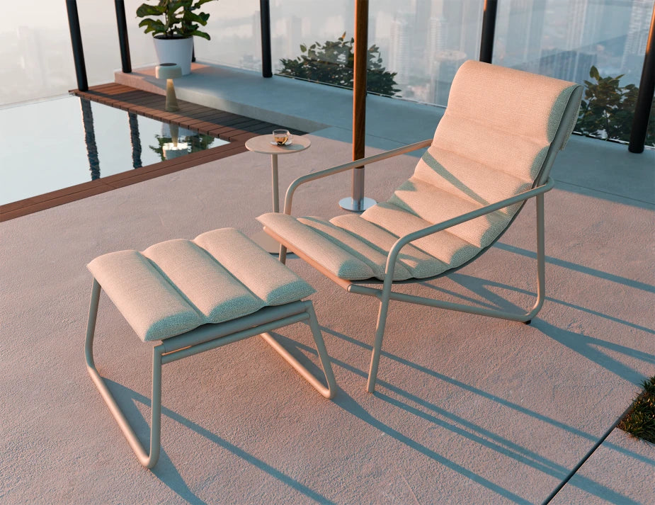 Paloma Footrest - Outdoor - Latte