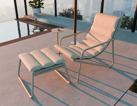 Paloma Footrest - Outdoor - Latte