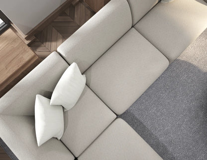Atticus Modular Sofa Section - Right Arm - Oyster Grey