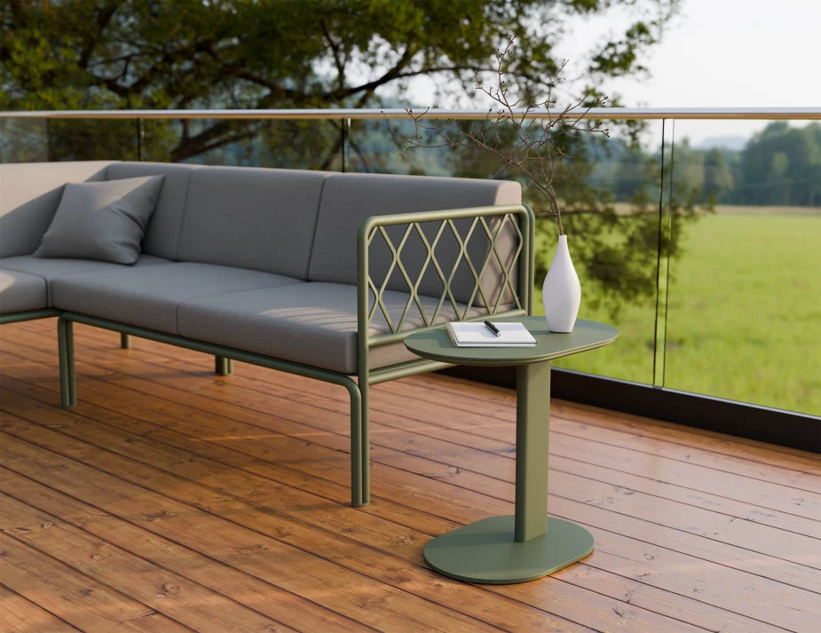 Deck Side Table - Outdoor - Eucalyptus Green