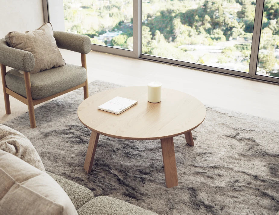 Mateo Coffee Table - Round - Natural Ash - 90cm