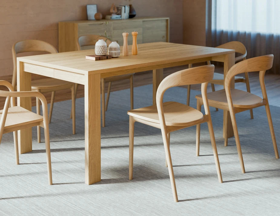 Pier Dining Table - Solid Oak - 160 x 90cm