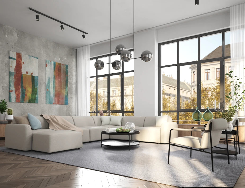 Atticus Modular Sofa Section - Armless - Oyster Grey