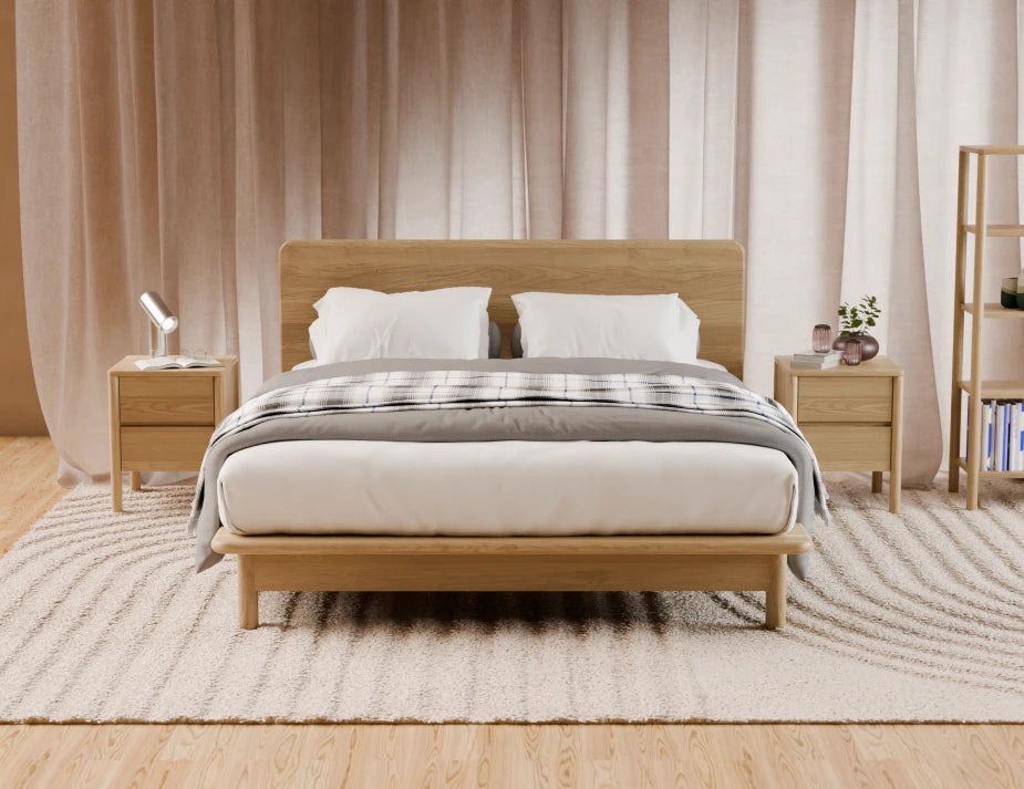 Nordica Bed Frame - Solid Oak