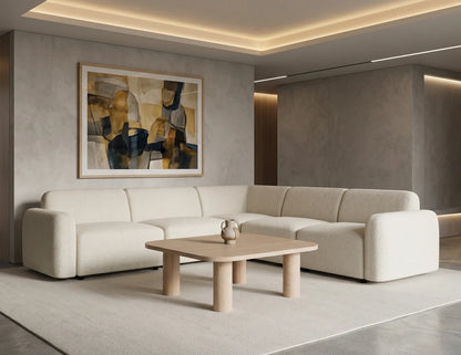 Atticus Modular Sofa - Config C Corner - Ivory Cream