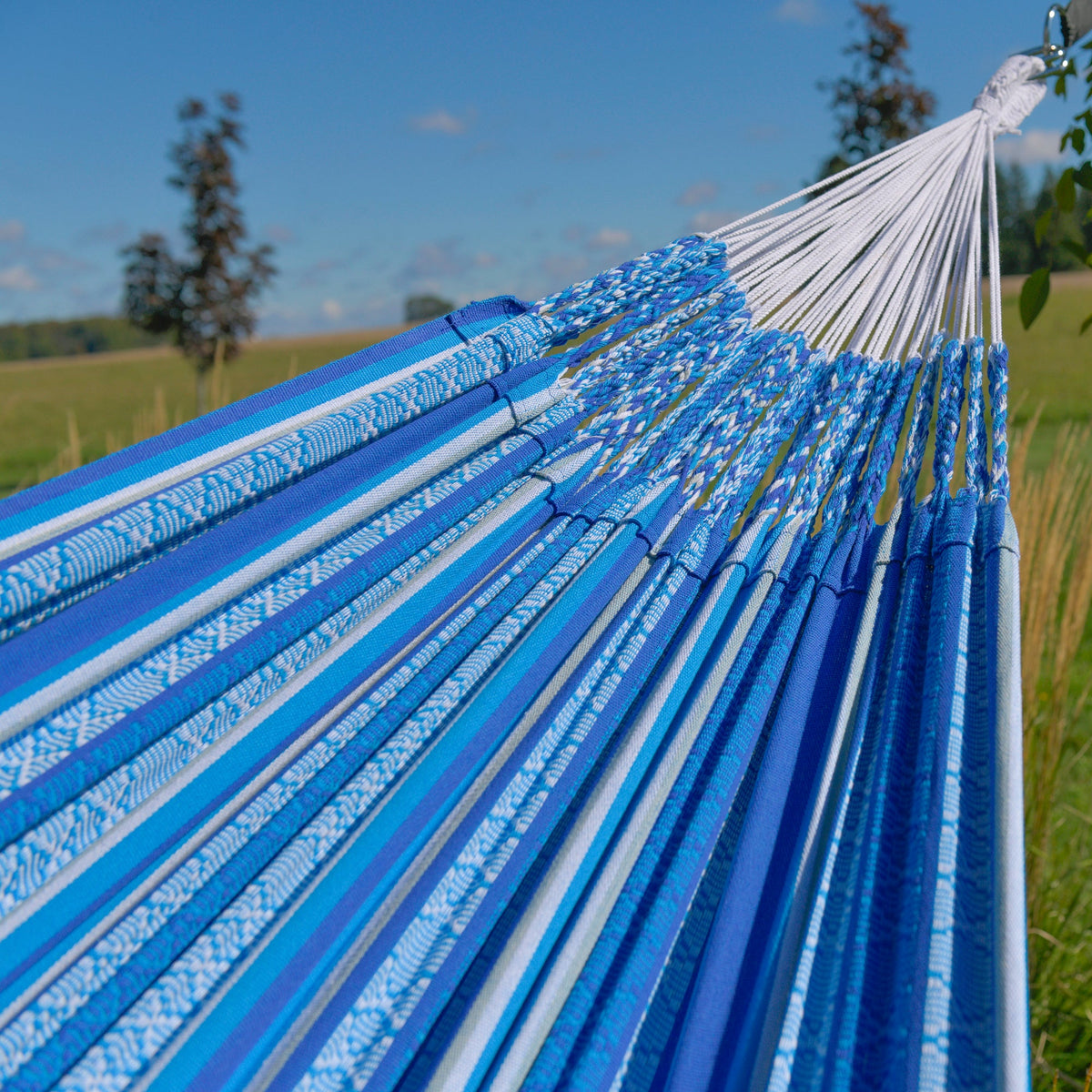 Vivere Latin Double Cotton Hammock - Azul