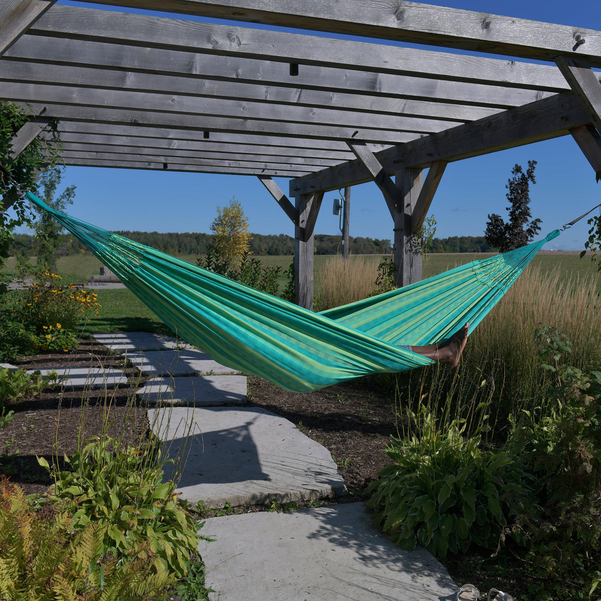 Vivere Latin Double Cotton Hammock - Viridis