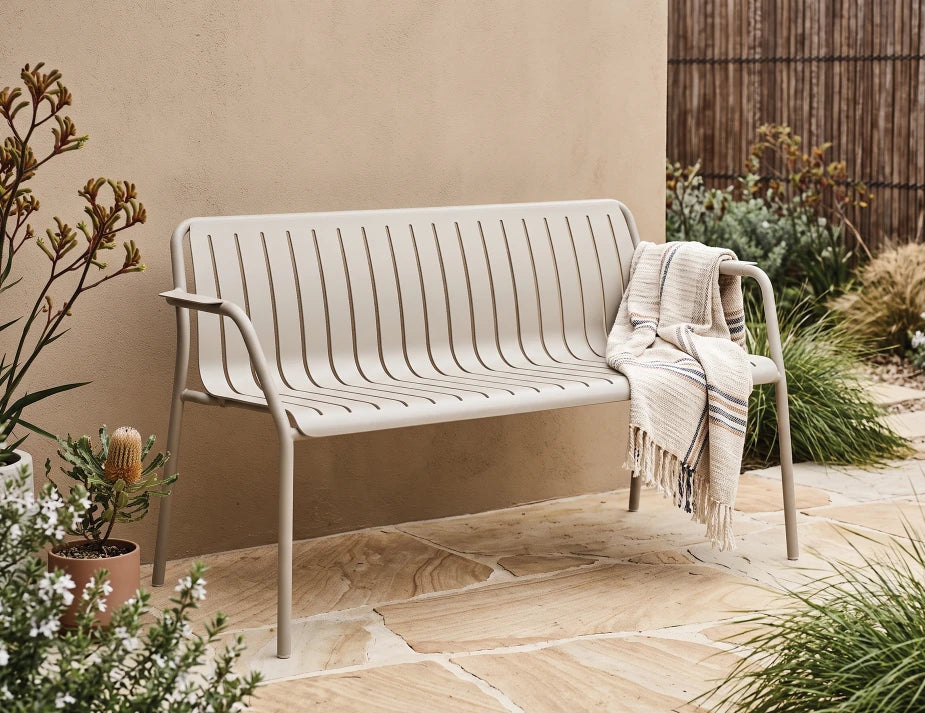 Roku Garden Bench 125cm - Outdoor - Matte Latte