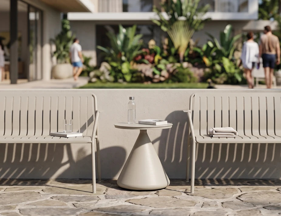Roku Garden Bench 125cm - Outdoor - Matte Latte